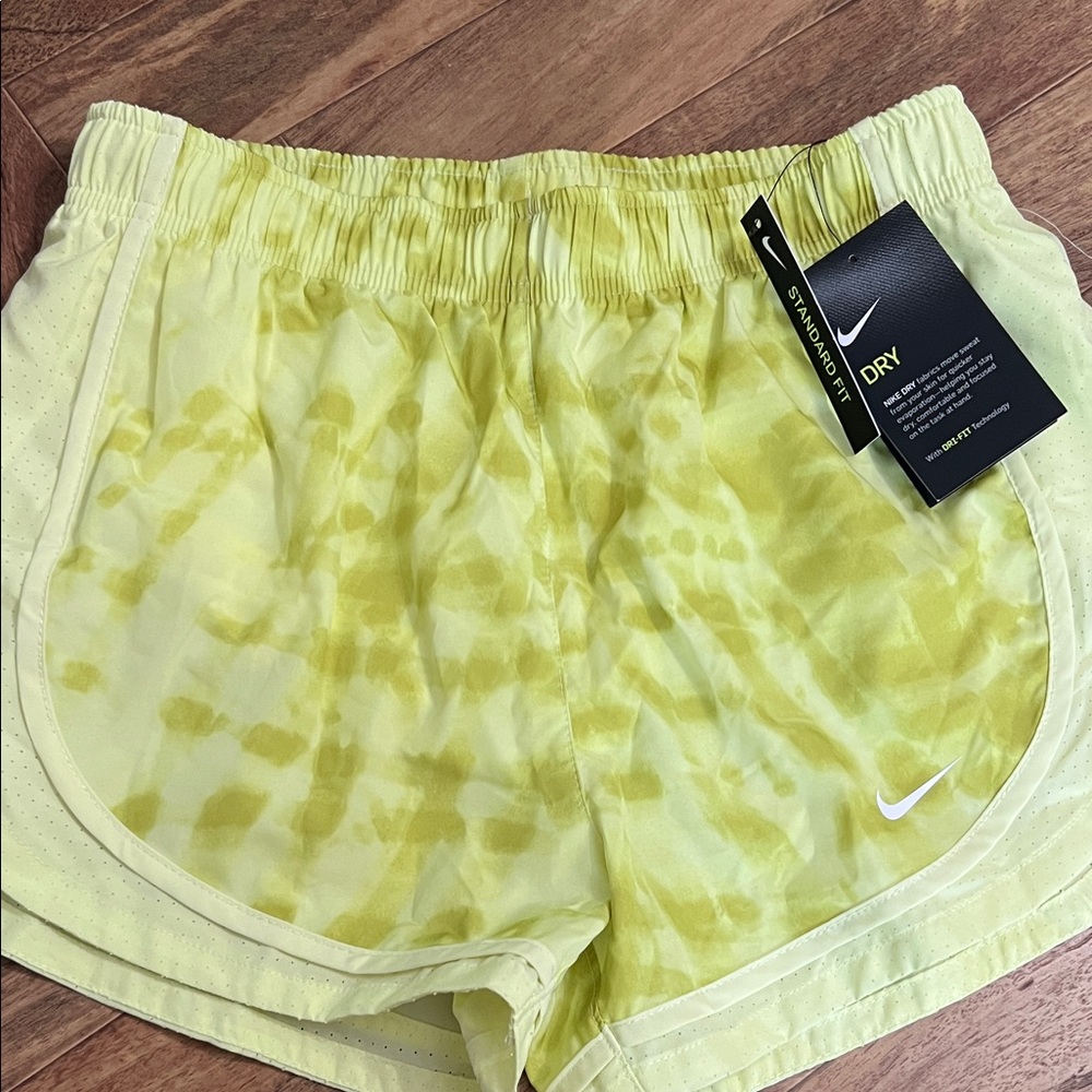 NWT Nike Women's Athletic Shorts in Yellow Tie-Dye